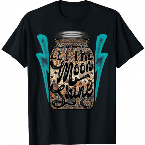 Western Leopard Turquoise Moon Shine Ball Jar T-Shirt
