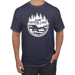 White Camp Crystal Lake Retro NJ 80s Horror Movie Jason Pop Culture T-Shirt