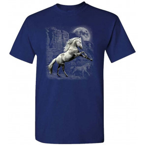 White Horse Wilderness - America Patriot Freedom - T-Shirt