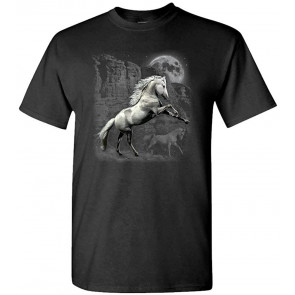 White Horse Wilderness - America Patriot Freedom - T-Shirt