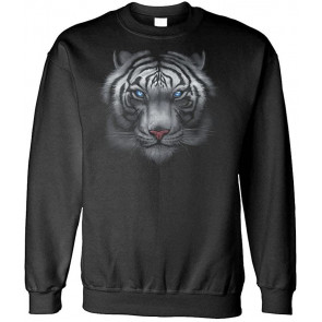 White Tiger Majestic Beauty - Big Cat Lion Asia - Fleece Sweat T-Shirt
