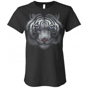 White Tiger Majestic Beauty - Big Cat Lion Asia - Ladies Cotton T-Shirt