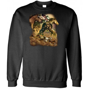 Wild Horses - Southwestern America USA - Fleece Sweat T-Shirt