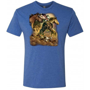 Wild Horses - Southwestern America USA - Tri-Blend T-Shirt