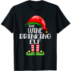 Wine Drinking Elf T-Shirt