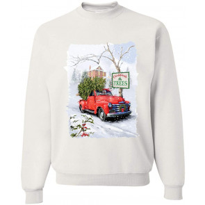 Winter Christmas Trees Festive Red Truck Christmas T-Shirt
