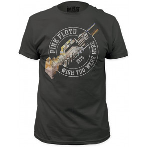 Wish You Were Here 1975 Print Men's Fitted Cotton  T-Shirt