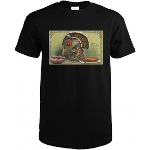 Wishing You A Happy Thanksgiving, Turkey By Punch And Pie (Premium T-Shirt