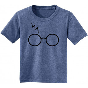 Wizard HP Glasses Scar Lightning T-Shirt