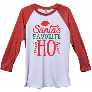 WoChristmas Holiday Baseball ”Santa's Favorite Ho T-Shirt