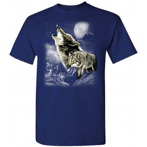 Wolf Wilderness - Wolves Howling America Indian - T-Shirt