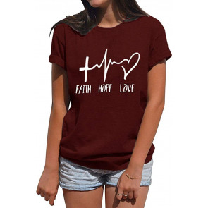 Women Faith Hope Love Christian T-Shirt