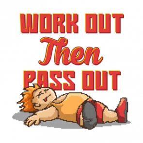 Work Out Then Pass Out Retro Tshirt