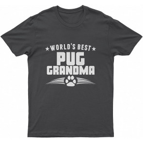 World's Best Pug Grandma T- A Small Lovely Dog With Short Hair And A Wide Flat Face With Deep Folds Of Skin Dog T T-Shirt