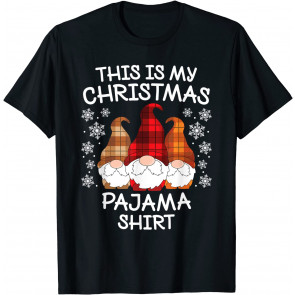 Xmas Plaid Gnome This Is My Christmas Pajama Men Women Kids T-Shirt
