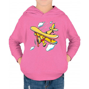 Yellow Airplane Cartoon Humor Toddler  Fleece T-Shirt
