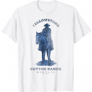 Yellowstone Blue Cowboy Dutton Ranch T-Shirt