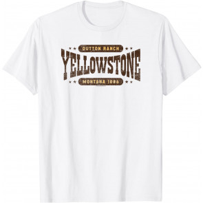 Yellowstone Dutton Ranch Montana 1886 Brown Logo T-Shirt