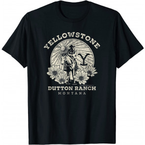 Yellowstone Dutton Ranch Solo Horseback Rider Logo V1 T-Shirt