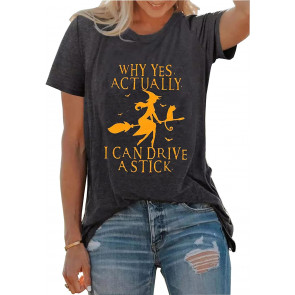 Yes I Can Drive Stick Halloween T-Shirt