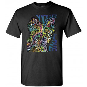 Yorkie LUV - Dean Russo Dog Modern Art - T-Shirt