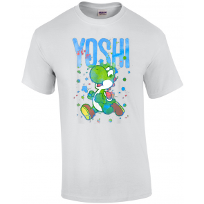 Nintendo Super Mario Yoshi Watercolor Splash T-Shirt