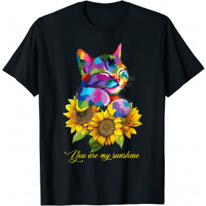 You Are My Sunshine Sunflower Cat Lovers T-Shirt