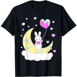 Yume Kawaii Fashion Nu Goth Bunny On The Moon T-Shirt