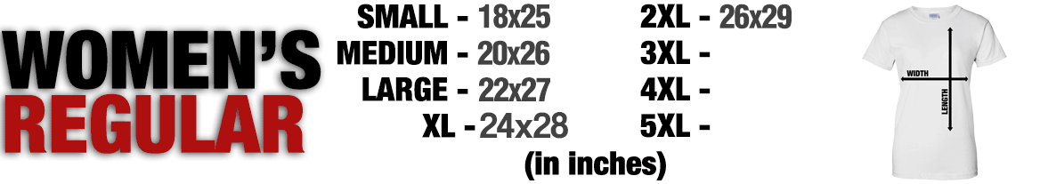 womens regular sizing chart